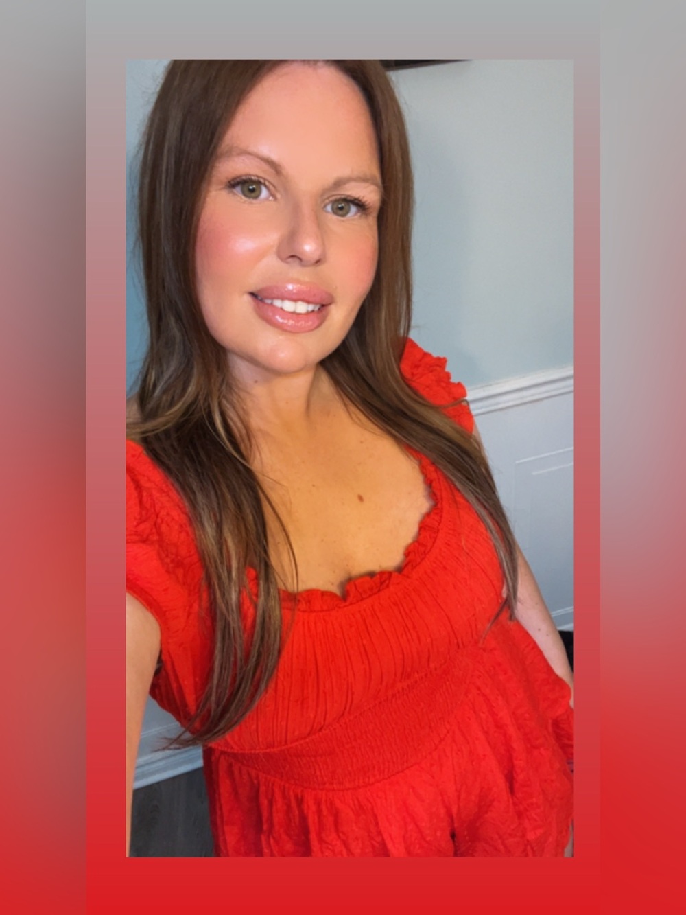 Princess Polly Red Ruffle Tiered Dress skort